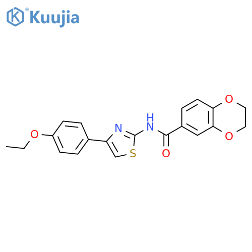 N-4-(4-ethoxyphenyl)-1,3-thiazol-2-yl-2,3-dihydro-1,4-benzodioxine-6-carboxamide structure