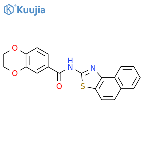 N-{naphtho1,2-d1,3thiazol-2-yl}-2,3-dihydro-1,4-benzodioxine-6-carboxamide structure
