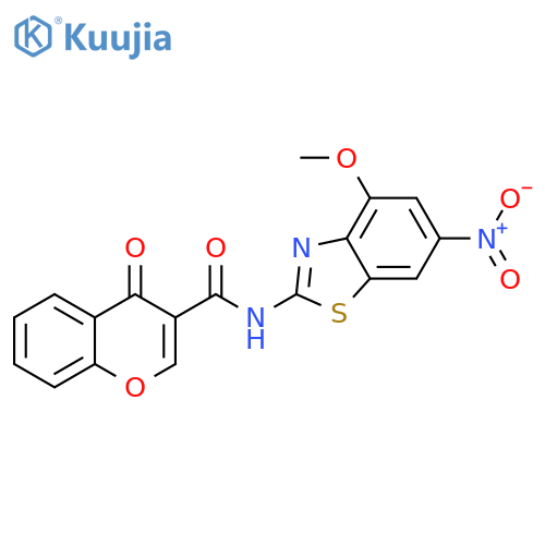 N-(4-methoxy-6-nitro-1,3-benzothiazol-2-yl)-4-oxo-4H-chromene-3-carboxamide structure