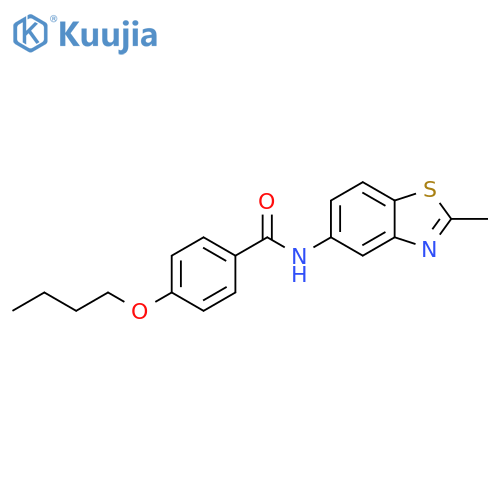 4-butoxy-N-(2-methyl-1,3-benzothiazol-5-yl)benzamide structure