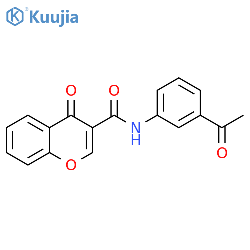 N-(3-acetylphenyl)-4-oxo-4H-chromene-3-carboxamide structure