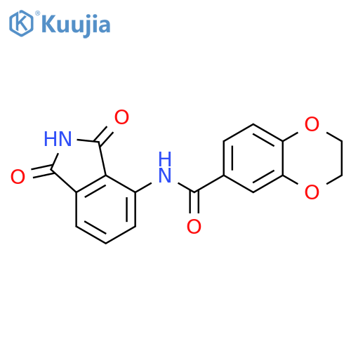 N-(1,3-dioxo-2,3-dihydro-1H-isoindol-4-yl)-2,3-dihydro-1,4-benzodioxine-6-carboxamide structure