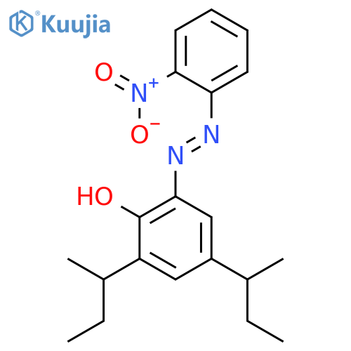 2,4-Di(butan-2-yl)-6-[2-(2-nitrophenyl)hydrazinylidene]cyclohexa-2,4-dien-1-one structure
