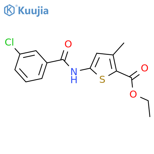 ethyl 5-(3-chlorobenzamido)-3-methylthiophene-2-carboxylate structure