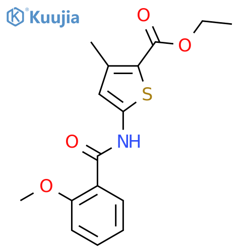 ethyl 5-(2-methoxybenzamido)-3-methylthiophene-2-carboxylate structure