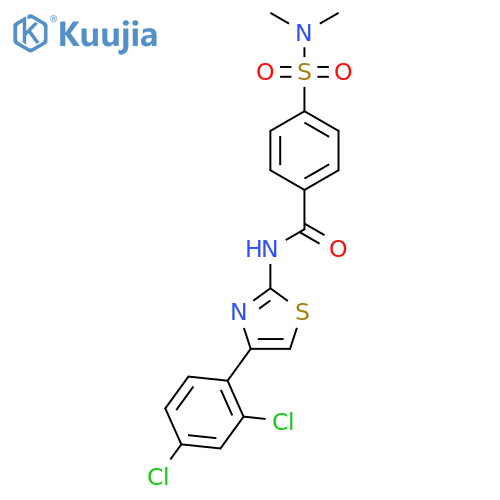 N-4-(2,4-dichlorophenyl)-1,3-thiazol-2-yl-4-(dimethylsulfamoyl)benzamide structure