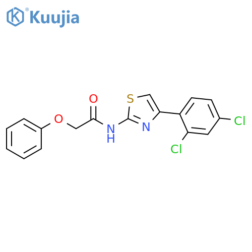 N-4-(2,4-dichlorophenyl)-1,3-thiazol-2-yl-2-phenoxyacetamide structure
