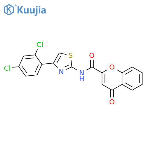 N-4-(2,4-dichlorophenyl)-1,3-thiazol-2-yl-4-oxo-4H-chromene-2-carboxamide structure