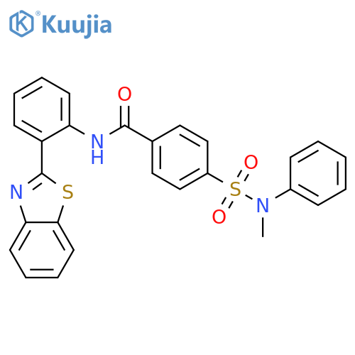 N-[2-(1,3-benzothiazol-2-yl)phenyl]-4-[methyl(phenyl)sulfamoyl]benzamide structure