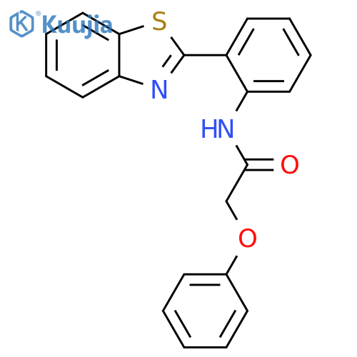 N-[2-(1,3-benzothiazol-2-yl)phenyl]-2-phenoxyacetamide structure