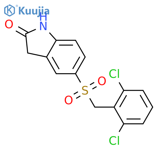 5-(2,6-Dichloro-phenylmethanesulfonyl)-1,3-dihydro-indol-2-one structure