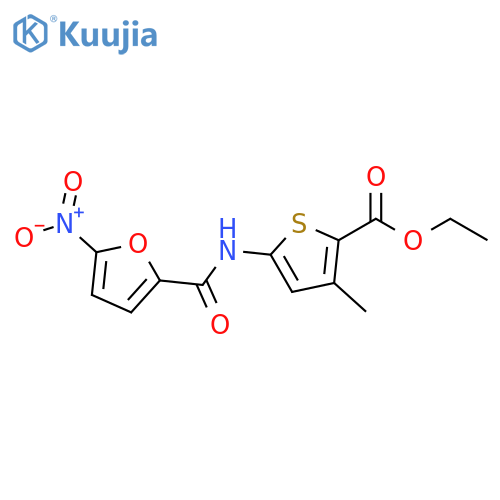 ethyl 3-methyl-5-(5-nitrofuran-2-amido)thiophene-2-carboxylate structure