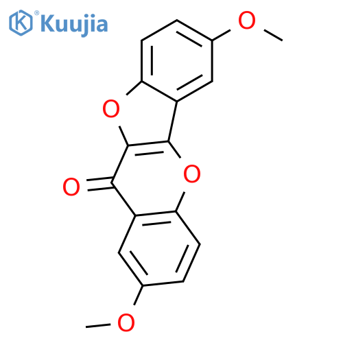 11H-BENZOFURO[3,2-B][1]BENZOPYRAN-11-ONE, 2,7-DIMETHOXY- structure