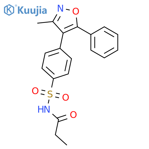 PROPANAMIDE, N-[[4-(3-METHYL-5-PHENYL-4-ISOXAZOLYL)PHENYL]SULFONYL]- structure