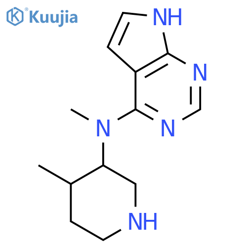 N-methyl-N-[(3R,4R)-4-methyl-3-piperidyl]-7H-pyrrolo[2,3-d]pyrimidin-4-amine structure