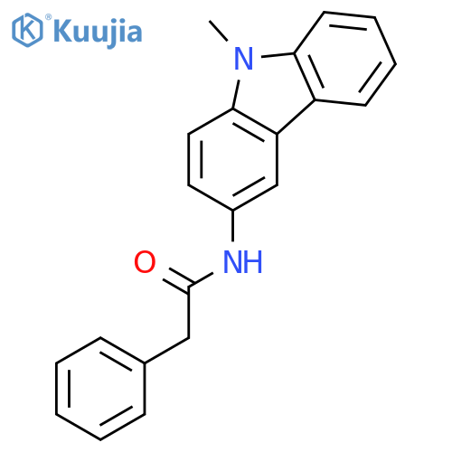 BENZENEACETAMIDE, N-(9-METHYL-9H-CARBAZOL-3-YL)- structure