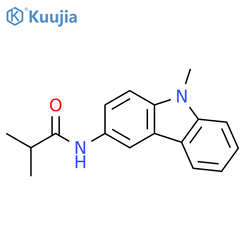 Propanamide, 2-methyl-N-(9-methyl-9H-carbazol-3-yl)- structure