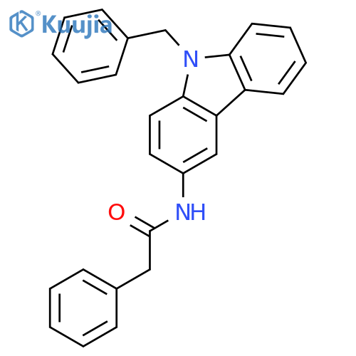 Benzeneacetamide, N-[9-(phenylmethyl)-9H-carbazol-3-yl]- structure