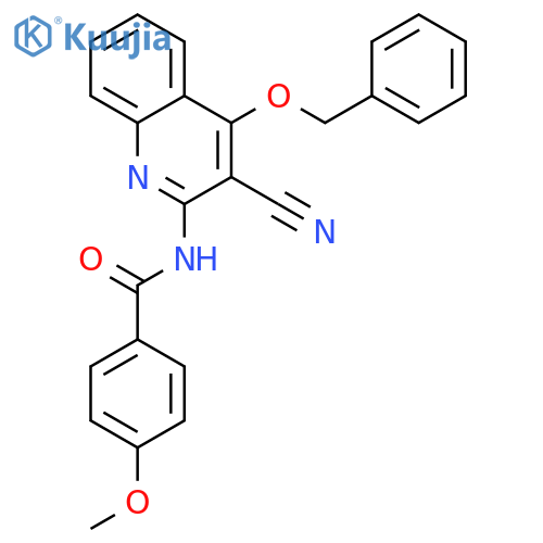 BENZAMIDE, N-[3-CYANO-4-(PHENYLMETHOXY)-2-QUINOLINYL]-4-METHOXY- structure