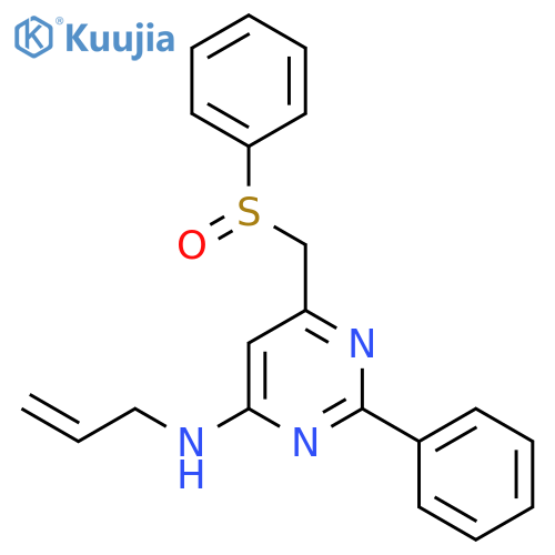N-ALLYL-2-PHENYL-6-[(PHENYLSULFINYL)METHYL]-4-PYRIMIDINAMINE structure