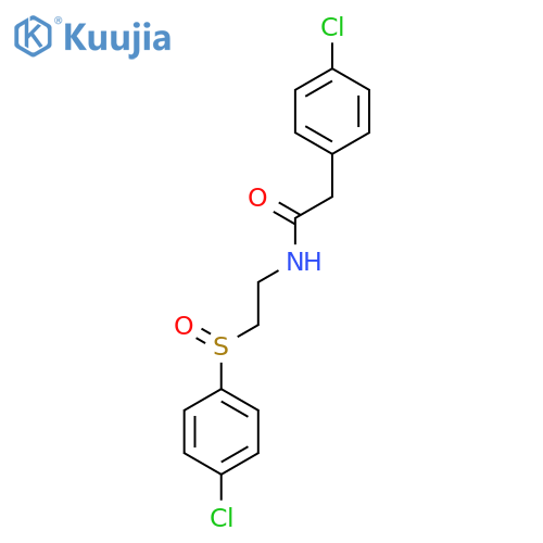 2-(4-Chlorophenyl)-N-(2-((4-chlorophenyl)sulfinyl)ethyl)acetamide structure