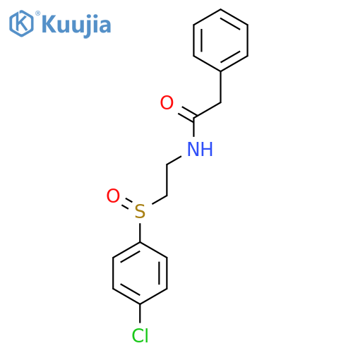 N-(2-((4-Chlorophenyl)sulfinyl)ethyl)-2-phenylacetamide structure