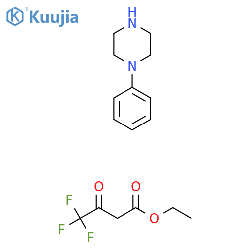 Ethyl 4,4,4-trifluoro-3-oxobutanoate;1-phenylpiperazine structure