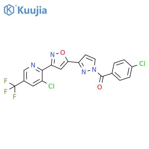 (4-CHLOROPHENYL)(3-(3-[3-CHLORO-5-(TRIFLUOROMETHYL)-2-PYRIDINYL]-5-ISOXAZOLYL)-1H-PYRAZOL-1-YL)METHANONE structure