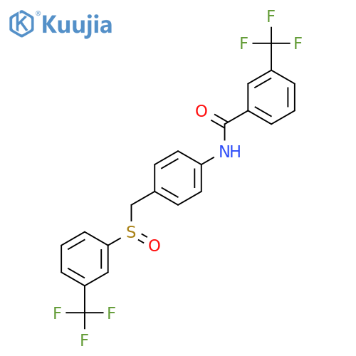 3-(TRIFLUOROMETHYL)-N-[4-(([3-(TRIFLUOROMETHYL)PHENYL]SULFINYL)METHYL)PHENYL]BENZENECARBOXAMIDE structure