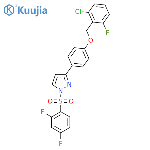 3-{4-[(2-chloro-6-fluorobenzyl)oxy]phenyl}-1-[(2,4-difluorophenyl)sulfonyl]-1H-pyrazole structure