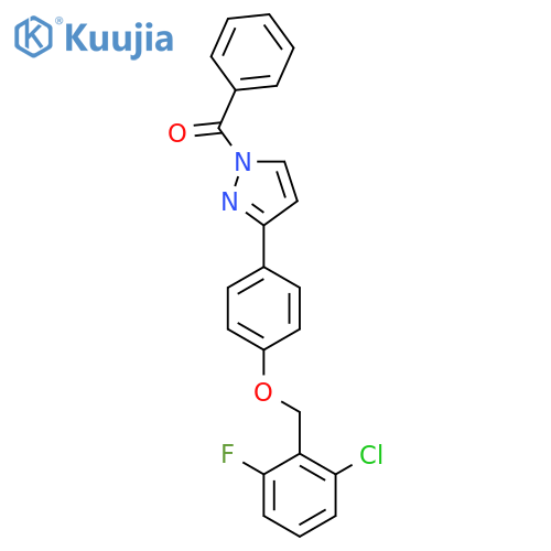 (3-(4-[(2-CHLORO-6-FLUOROBENZYL)OXY]PHENYL)-1H-PYRAZOL-1-YL)(PHENYL)METHANONE structure