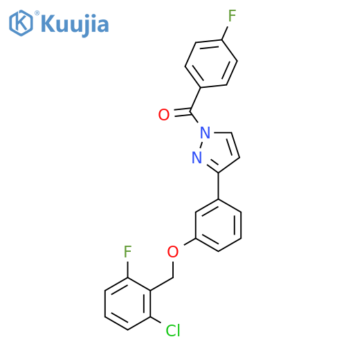 (3-{3-[(2-Chloro-6-fluorobenzyl)oxy]phenyl}-1H-pyrazol-1-yl)(4-fluorophenyl)methanone structure