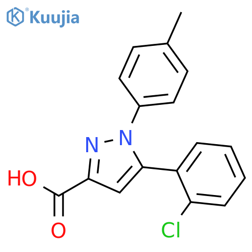 5-(2-Chlorophenyl)-1-(4-methylphenyl)-1H-pyrazole-3-carboxylic acid structure