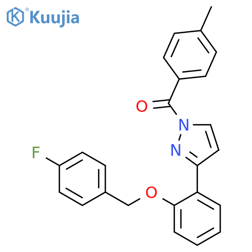 (3-(2-[(4-FLUOROBENZYL)OXY]PHENYL)-1H-PYRAZOL-1-YL)(4-METHYLPHENYL)METHANONE structure