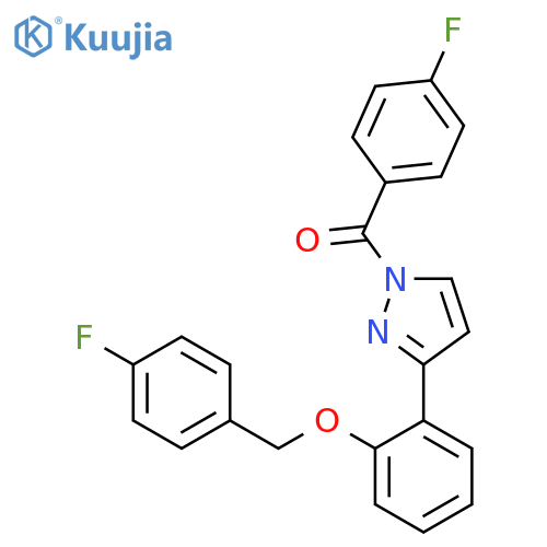 (3-(2-[(4-FLUOROBENZYL)OXY]PHENYL)-1H-PYRAZOL-1-YL)(4-FLUOROPHENYL)METHANONE structure
