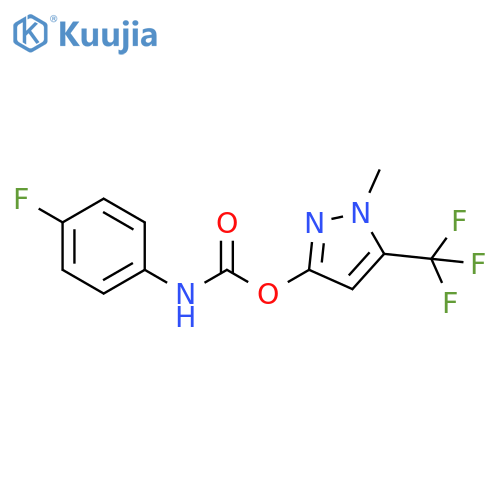 Carbamic acid, (4-fluorophenyl)-, 1-methyl-5-(trifluoromethyl)-1H-pyrazol-3-yl ester (9CI) structure