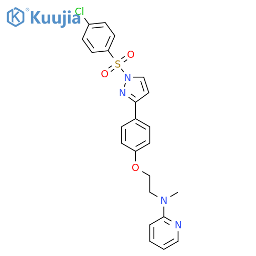 N-[2-(4-(1-[(4-CHLOROPHENYL)SULFONYL]-1H-PYRAZOL-3-YL)PHENOXY)ETHYL]-N-METHYL-2-PYRIDINAMINE structure