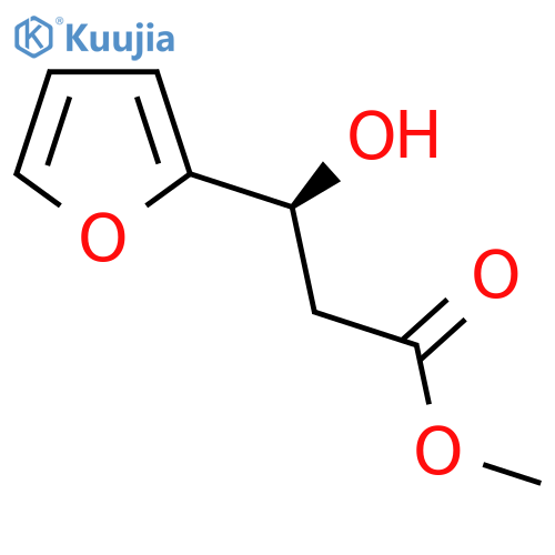 methyl (3S)-3-(furan-2-yl)-3-hydroxypropanoate structure
