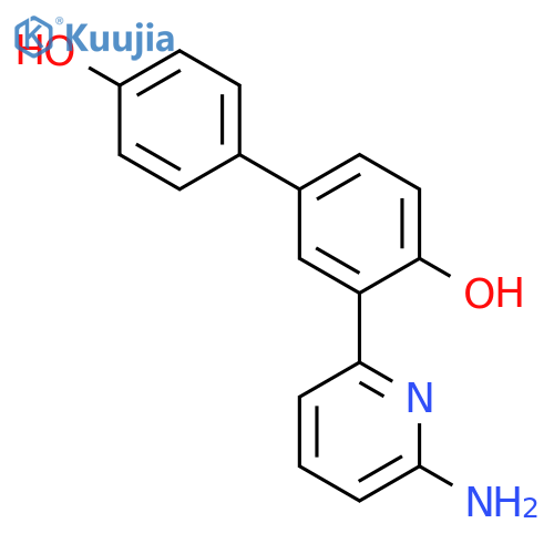 [1,1'-BIPHENYL]-4,4'-DIOL, 3-(6-AMINO-2-PYRIDINYL)- structure