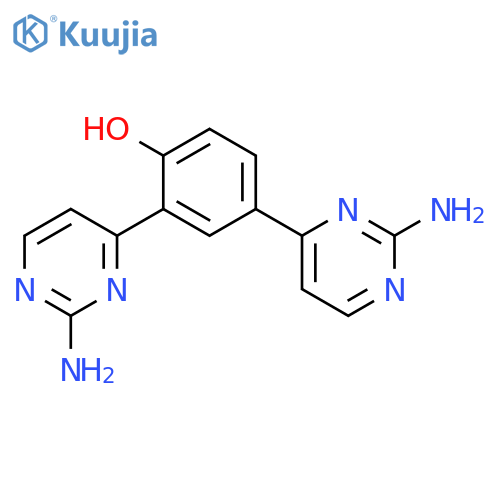 2,4-Bis-(2-amino-pyrimidin-4-yl)-phenol structure