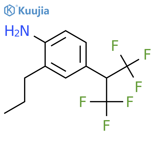 BENZENAMINE, 2-PROPYL-4-[2,2,2-TRIFLUORO-1-(TRIFLUOROMETHYL)ETHYL]- structure