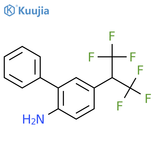 [1,1'-BIPHENYL]-2-AMINE, 5-[2,2,2-TRIFLUORO-1-(TRIFLUOROMETHYL)ETHYL]- structure