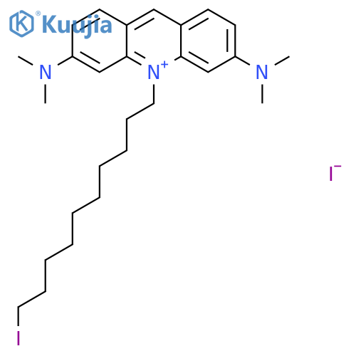 3,6-Bis(dimethylamino)-10-(10-iododecyl)acridin-10-ium iodide structure