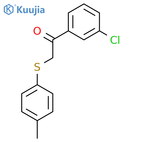 ETHANONE, 1-(3-CHLOROPHENYL)-2-[(4-METHYLPHENYL)THIO]- structure