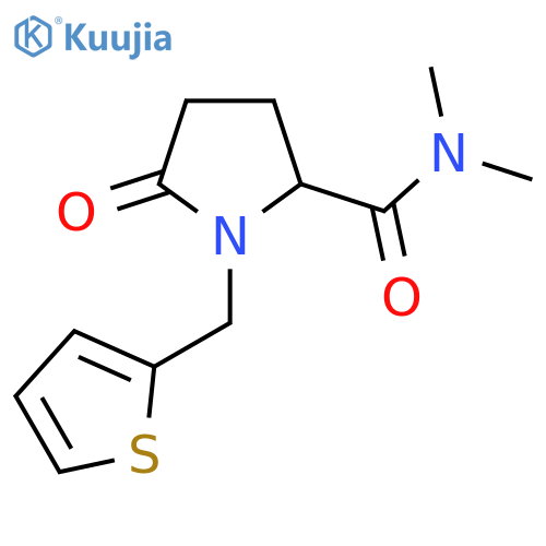N,N-dimethyl-5-oxo-1-(2-thienylmethyl)-2-pyrrolidinecarboxamide structure