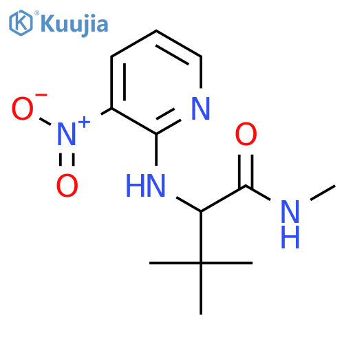 N,3,3-trimethyl-2-[(3-nitropyridin-2-yl)amino]butanamide structure