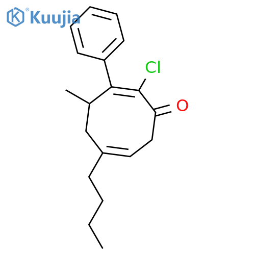 2,6-Cyclooctadien-1-one, 6-butyl-2-chloro-4-methyl-3-phenyl- structure