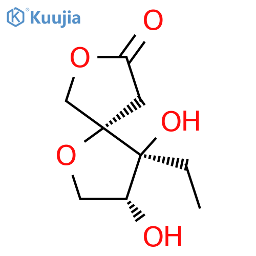 1,7-Dioxaspiro[4.4]nonan-8-one,4-ethyl-3,4-dihydroxy-,(3R,4S,5S)-(9CI) structure