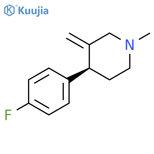 PIPERIDINE, 4-(4-FLUOROPHENYL)-1-METHYL-3-METHYLENE-, (4S)- structure