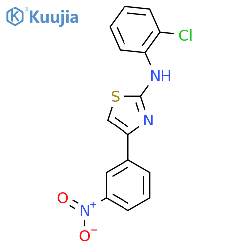 N-(2-chlorophenyl)-4-(3-nitrophenyl)-1,3-thiazol-2-amine structure